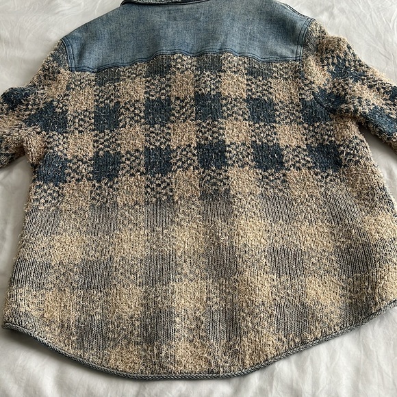 Pilcro bohemian/vintage style denim-knit jacket small - Picture 15 of 15